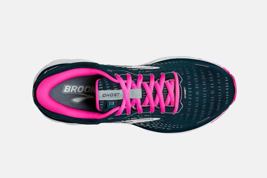 Brooks Ghost 13 Road Loopschoenen Dames - Donkerblauw/Roze - 814590OVG